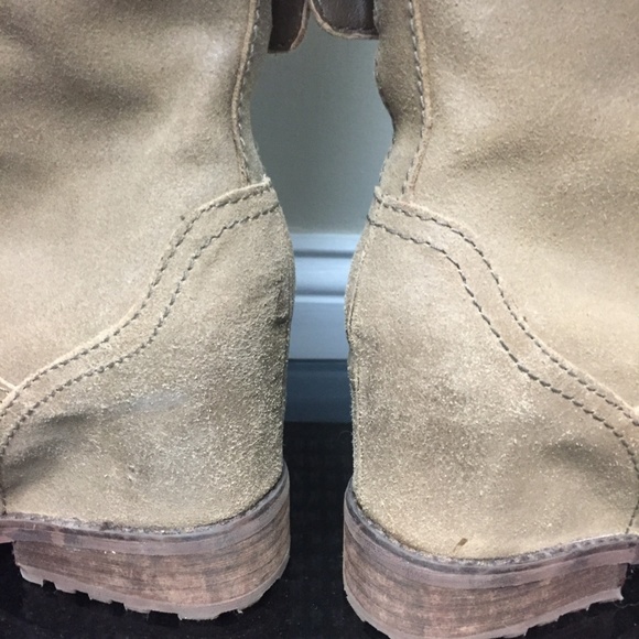 Aldo Gray Leather Wedge Booties - Picture 5 of 6